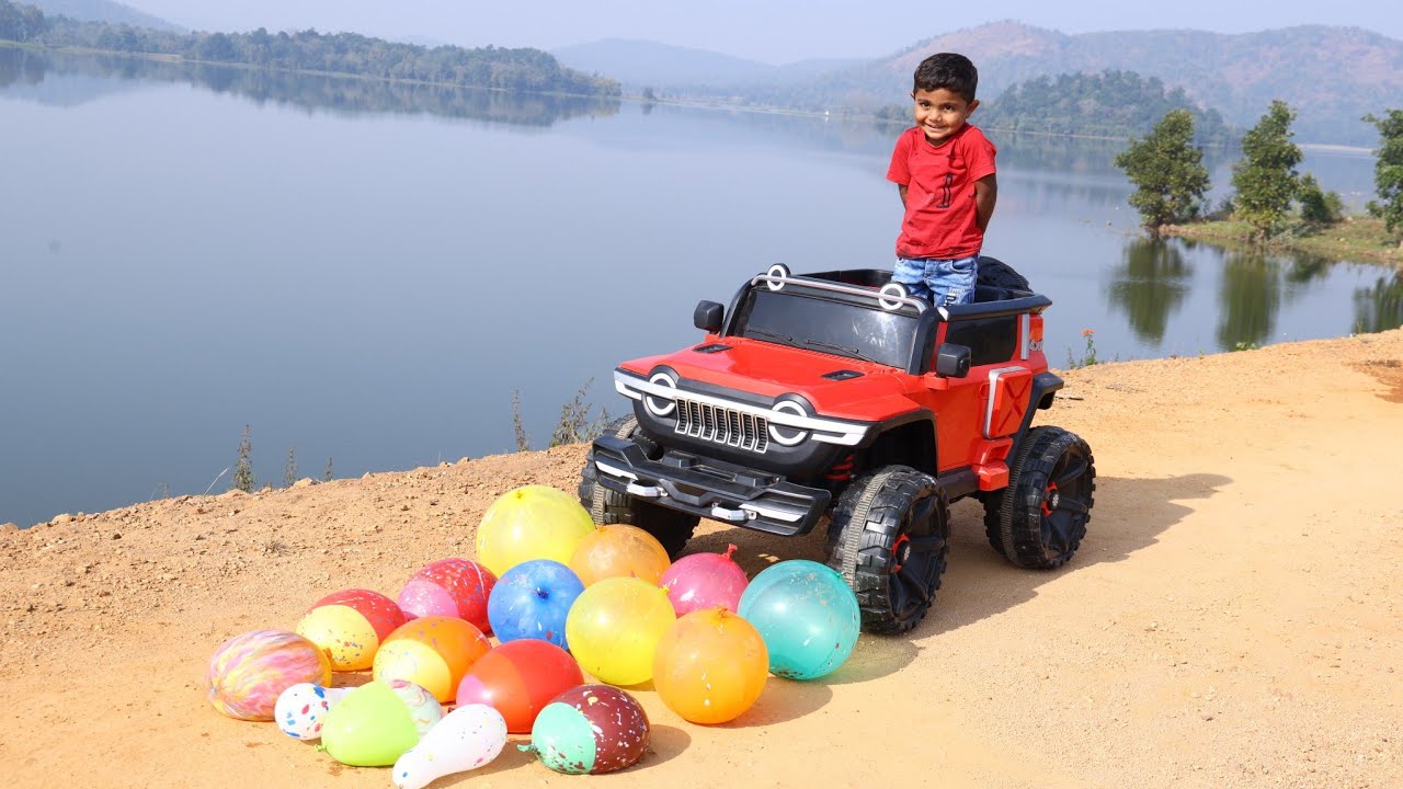 Car Vs Balloon | Cartoon video | Kids video | Balloon Video | Mahindra Thar 4x4 Vs Balloon | CS Toy