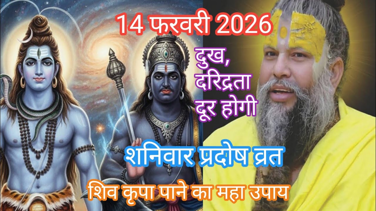 14 फरवरी 2026 प्रदोष व्रत का अद्भुत महत्व। शनि प्रदोष व्रत कथा, पूजा विधि और लाभ 