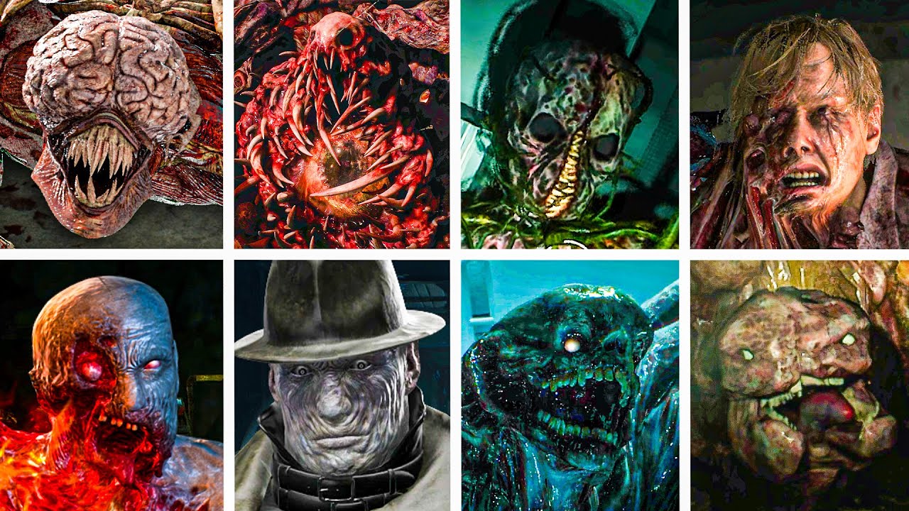 Resident Evil 2 Remake - All Monsters & Bosses