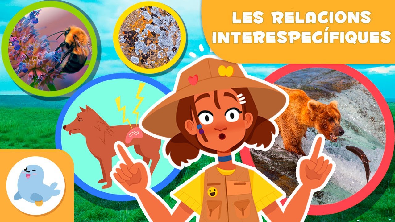 RELACIONS INTERESPECÍFIQUES per a nens 🐻🐟 Depredació, parasitisme, mutualisme i simbiosi 🐦🐮