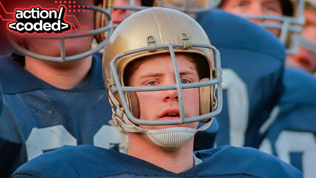 rudy (1993) - the notre dame stadium erupts in a massive chant for rudy during the final minutes