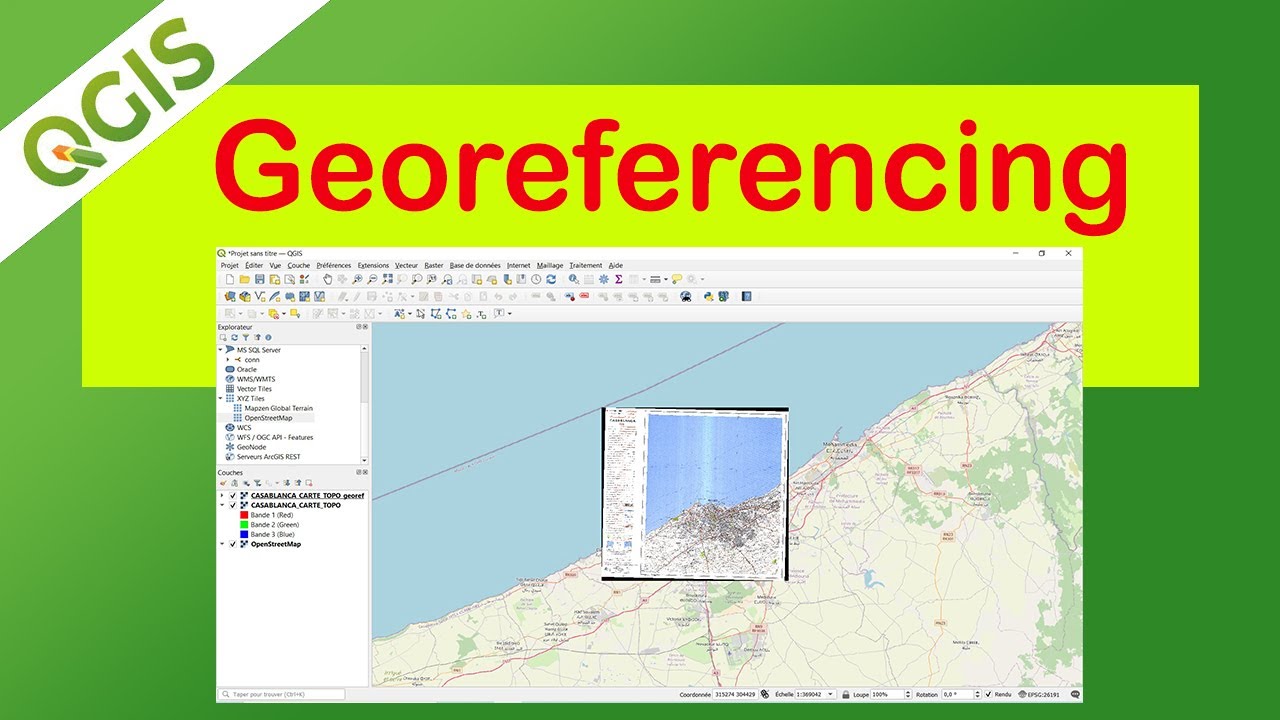 QGIS - Deux Méthodes de Géoréférencement d'une Image Raster sur QGIS
