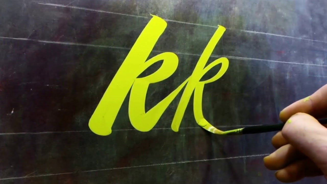 Sign Painting Casual Script Alphabet A to Z by John King Letter