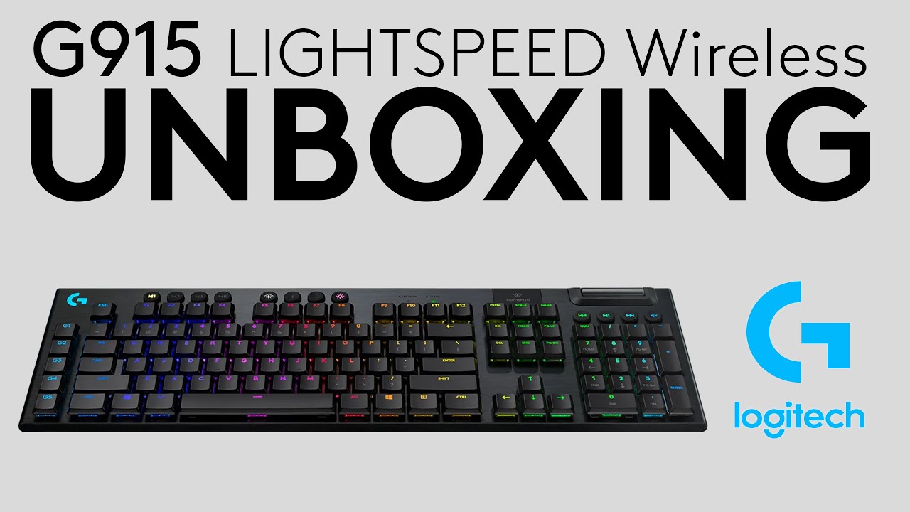 Logitech G915 LightSpeed ​​Беспроводная клавиатура распаковка