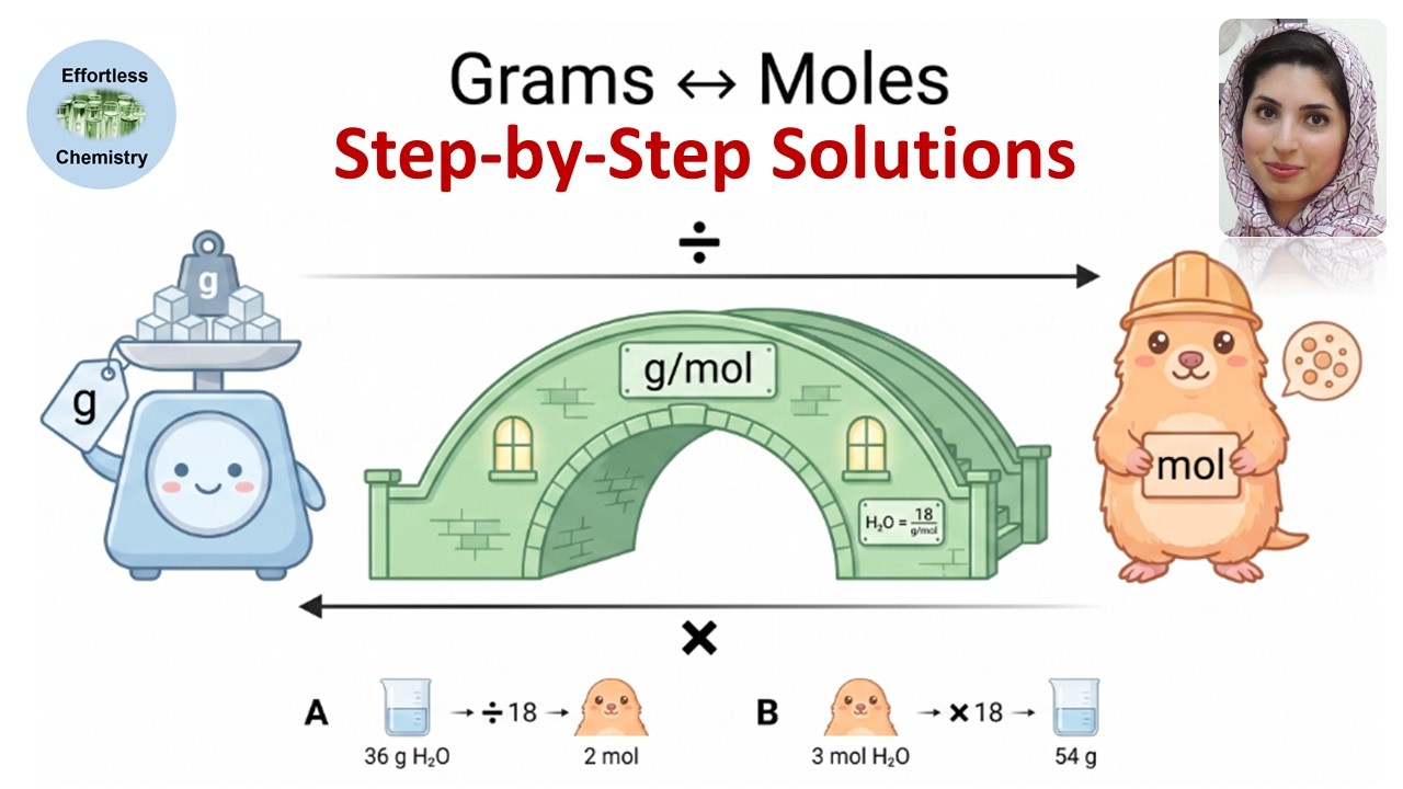 Mass ↔ Mole Conversion Practice Problems ✅ Step-by-Step Solutions| Effortless Chemistry