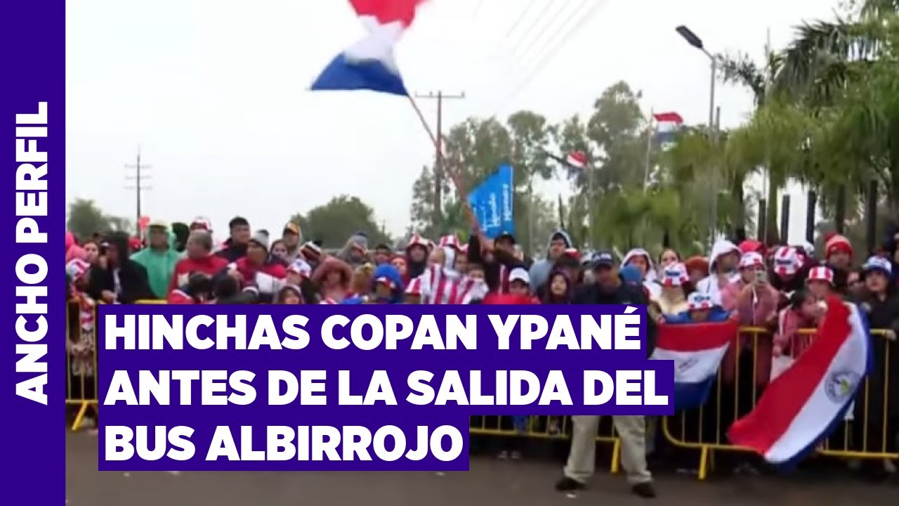Ypané se llena de hinchas para presenciar la salida del bus de la Selección