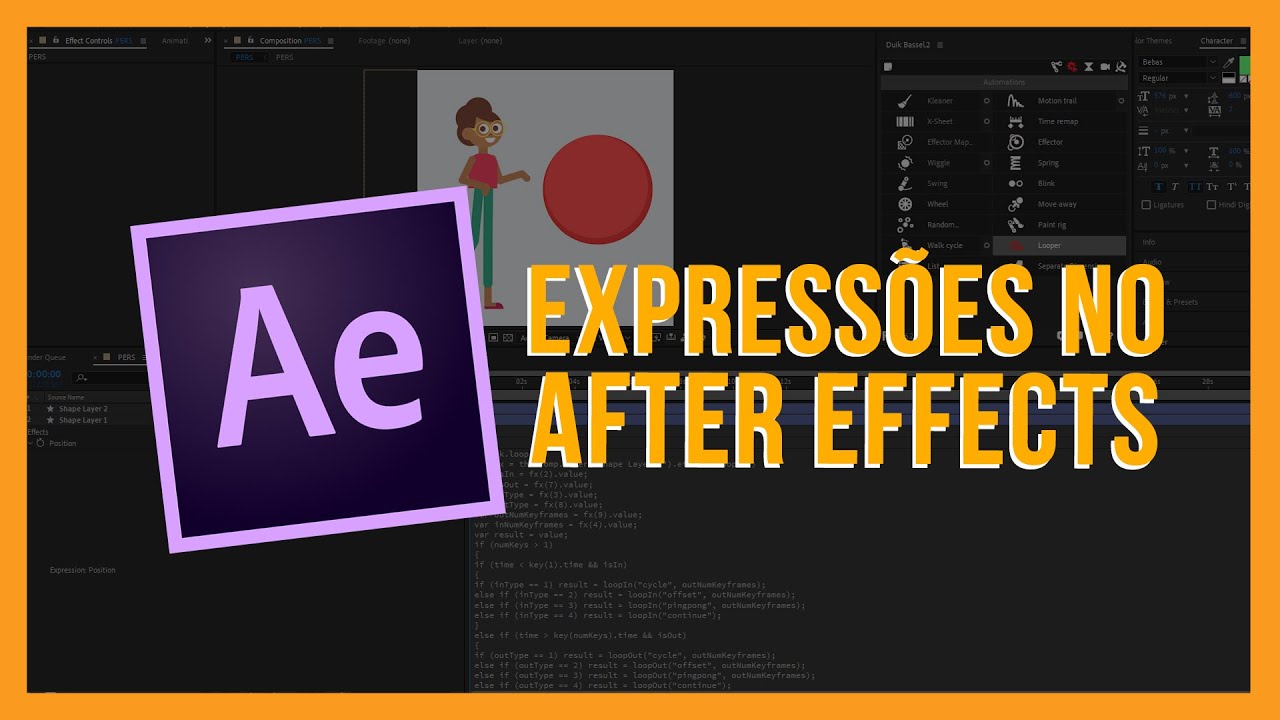 COMO USAR EXPRESSÕES NO AFTER EFFECTS - TUTORIAL EM PORTUGUES