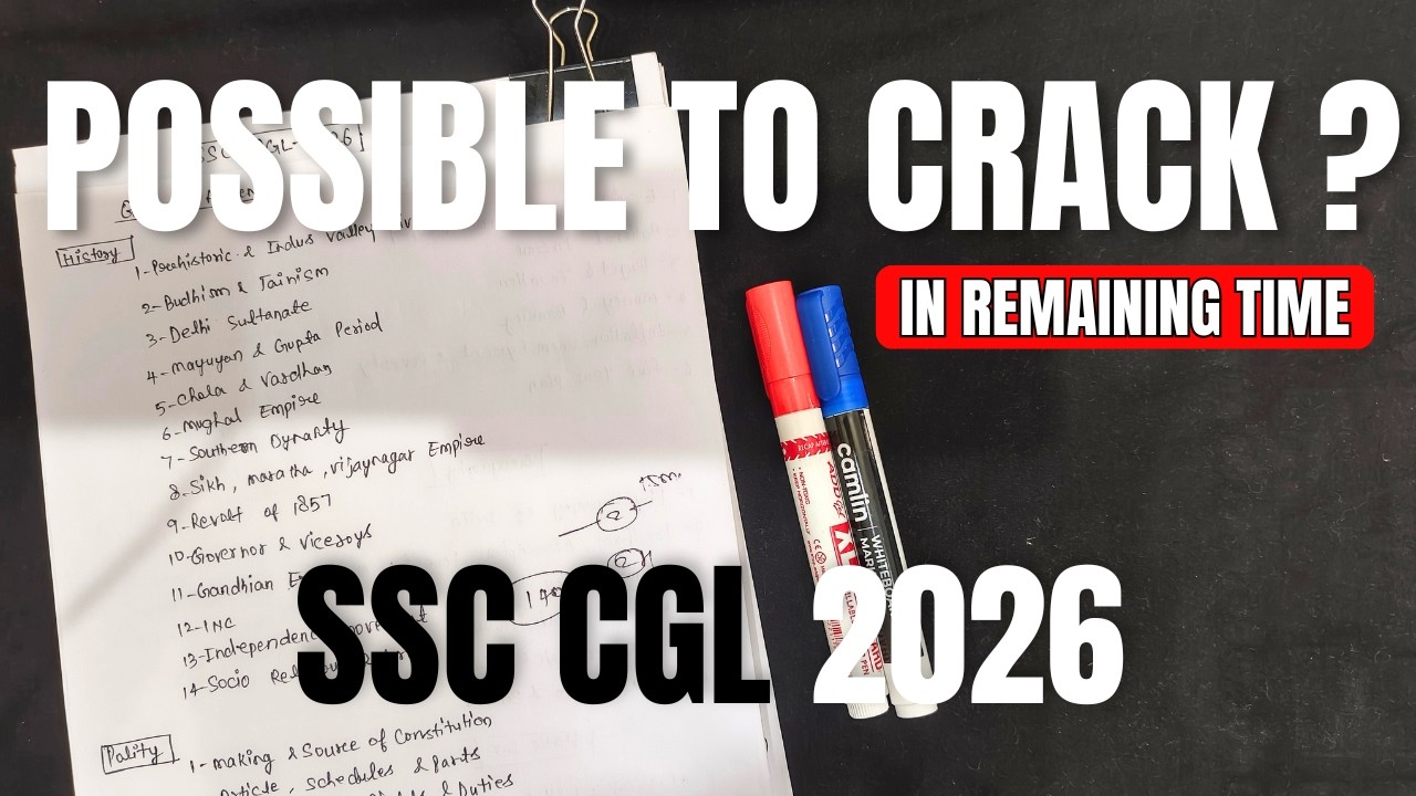 Can You Still Crack SSC CGL 2026? Remaining Time Strategy | No Motivation, Only Plan