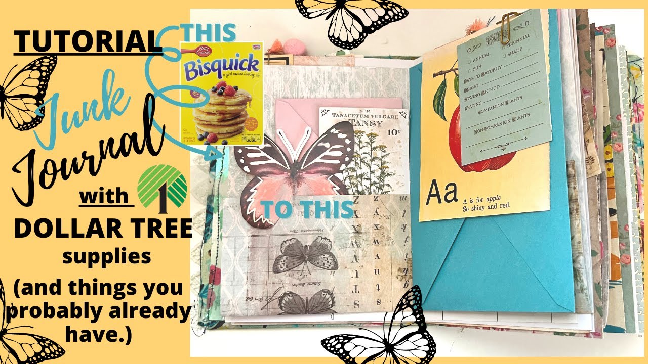 РУКОВОДСТВО ПО ВЕДЕНИЮ МУСОРА С ПОМОЩЬЮ МАТЕРИАЛОВ DOLLAR TREE 📓 | ОТ НАЧАЛА ДО КОНЦА 🦋