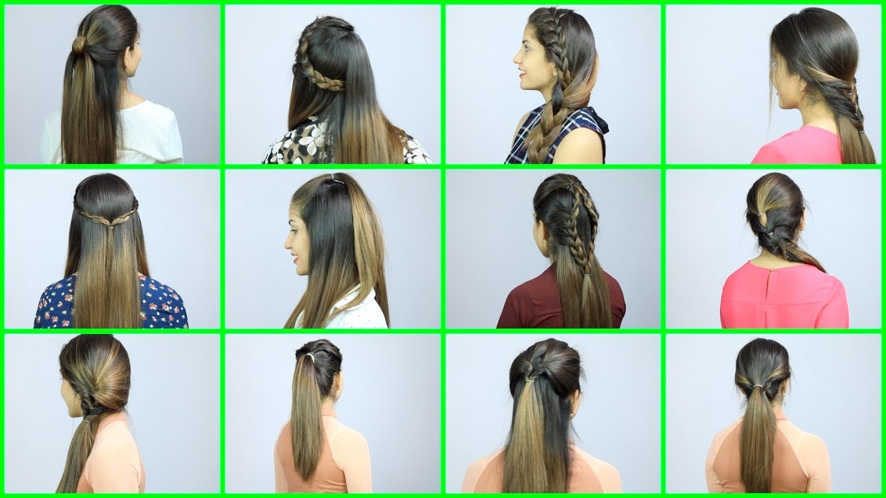 60 Seconds Everyday Hairstyles for Beginners - School, College, Office, Party | Anaysa