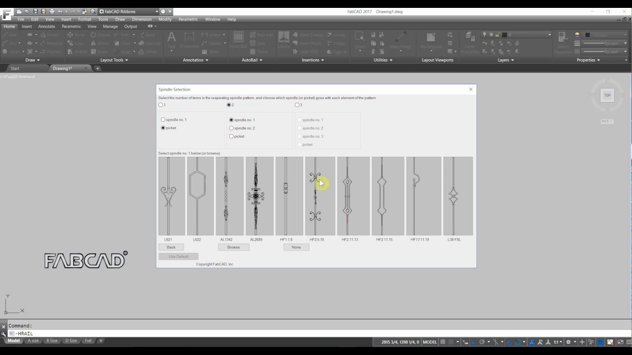 FabCAD'S Railing Drawing Program