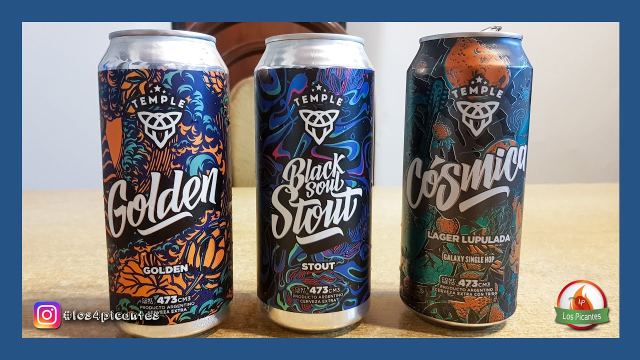 🍺 Cervezas TEMPLE: C&oacute;smica, Black Soul Stout y Golden