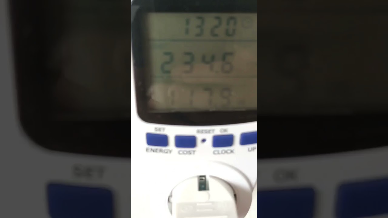 Toshiba Daiseikai 9 (10000 BTU) energy consumption - @heating, @22°, @auto fan