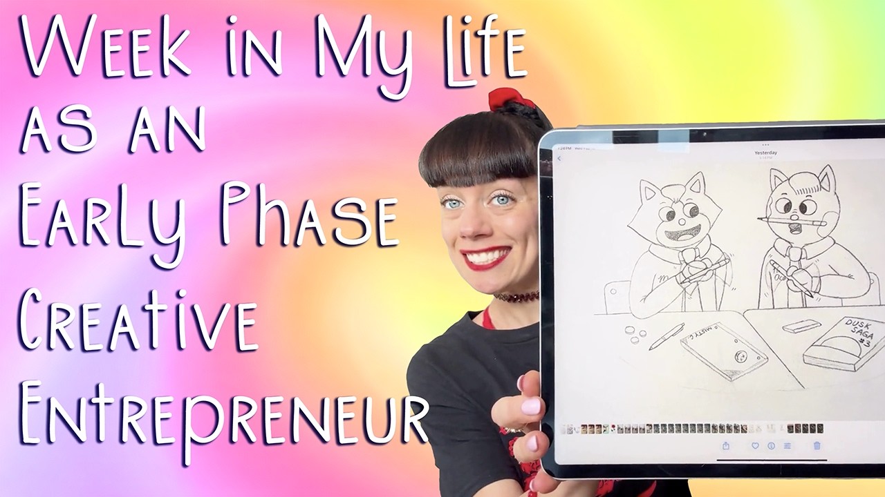 Week In My Life as an Early Phase Creative Entrepreneur 🎨 Procreate Drawing, Small Biz Admin Tasks