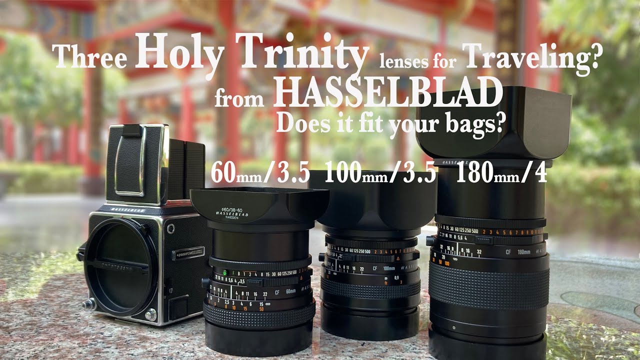 En : Thai : Hasselblad 2000fcw winder & 3 Holy trinity lenses, 60-100-180mm & HassyPB