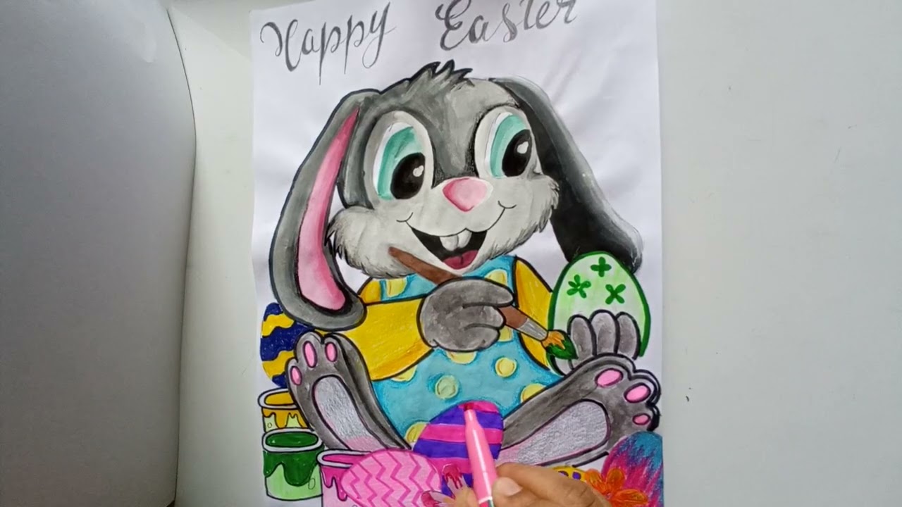 Happy Easter Day drawing