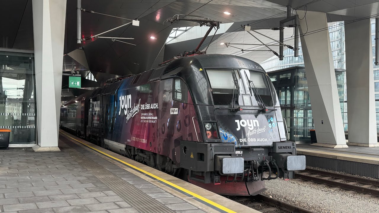 Einfahrt ÖBB RJ 730 “Südbahn-Express” Villach Hbf - Wien Hbf in Wien Hbf (06.12.2025, 4K HDR)
