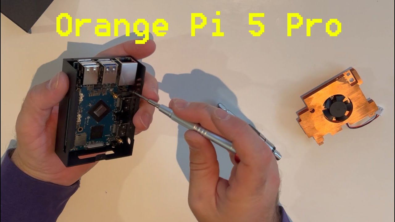 Orange Pi 5 Pro with Copper Cooler active Fan and Case Metal Shell Assembly Tutorial