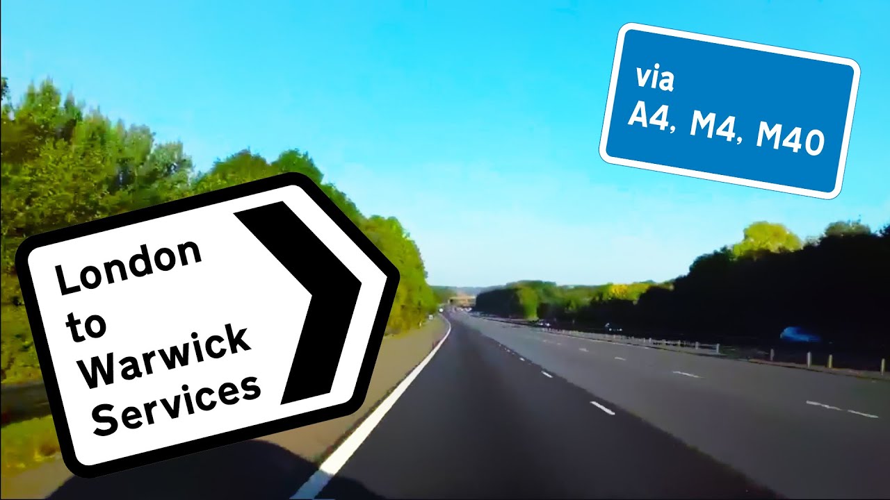 London to Warwick Services (via A4, M4, M40) Dashcam Driving POV