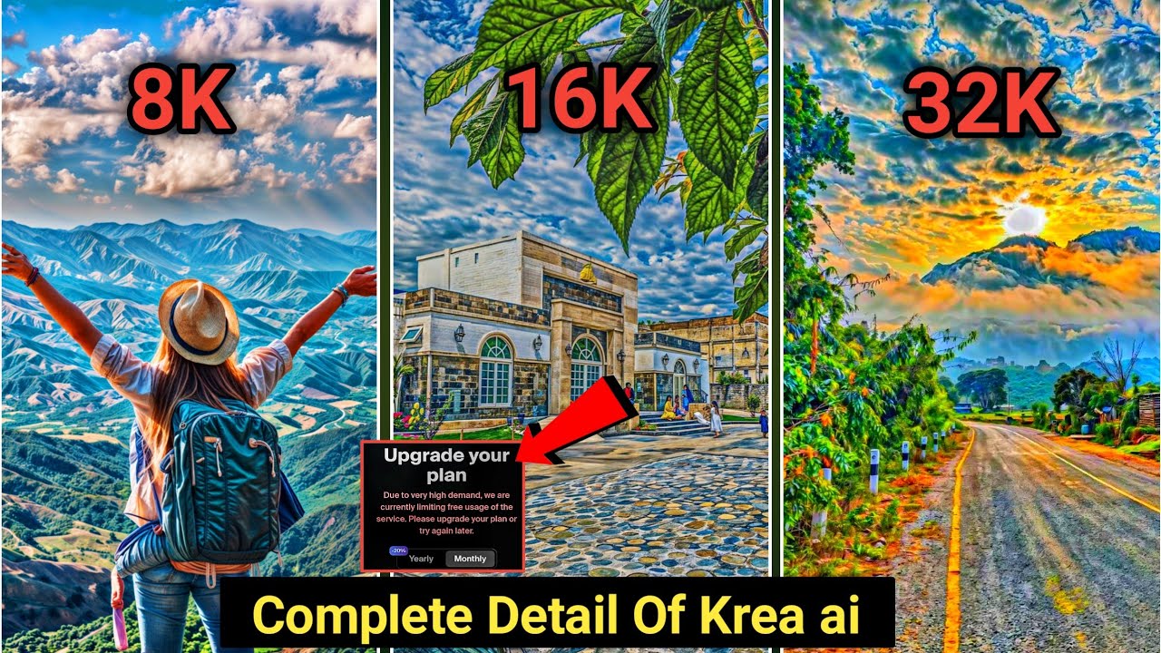 Krea ai not working problem || krea ai upgrade plan problem solve kaise kare || 16k hdr photo edit