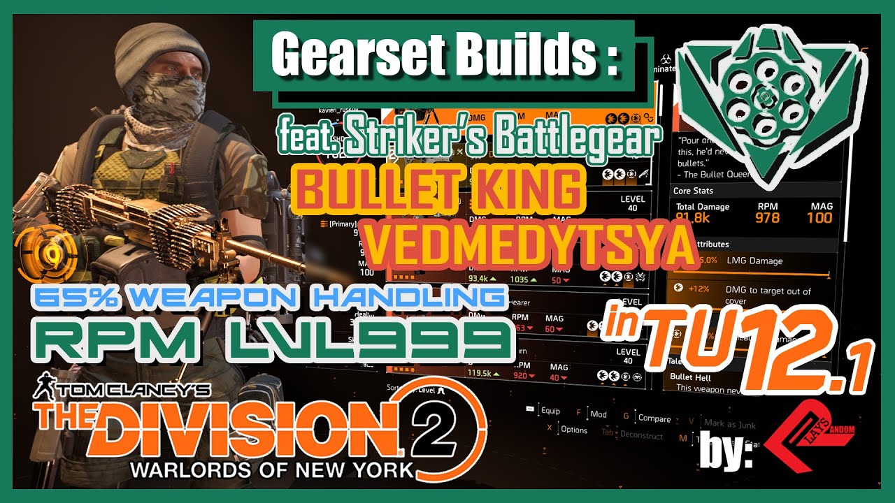 BulletKing Striker RPM LVL999 | The Division 2 | TIPS by Random Plays