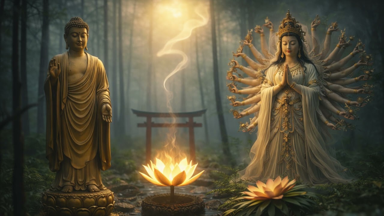 불교 명상음악 | 관세음보살과 부처님의 숨결 | 사찰 종소리·자연의 소리