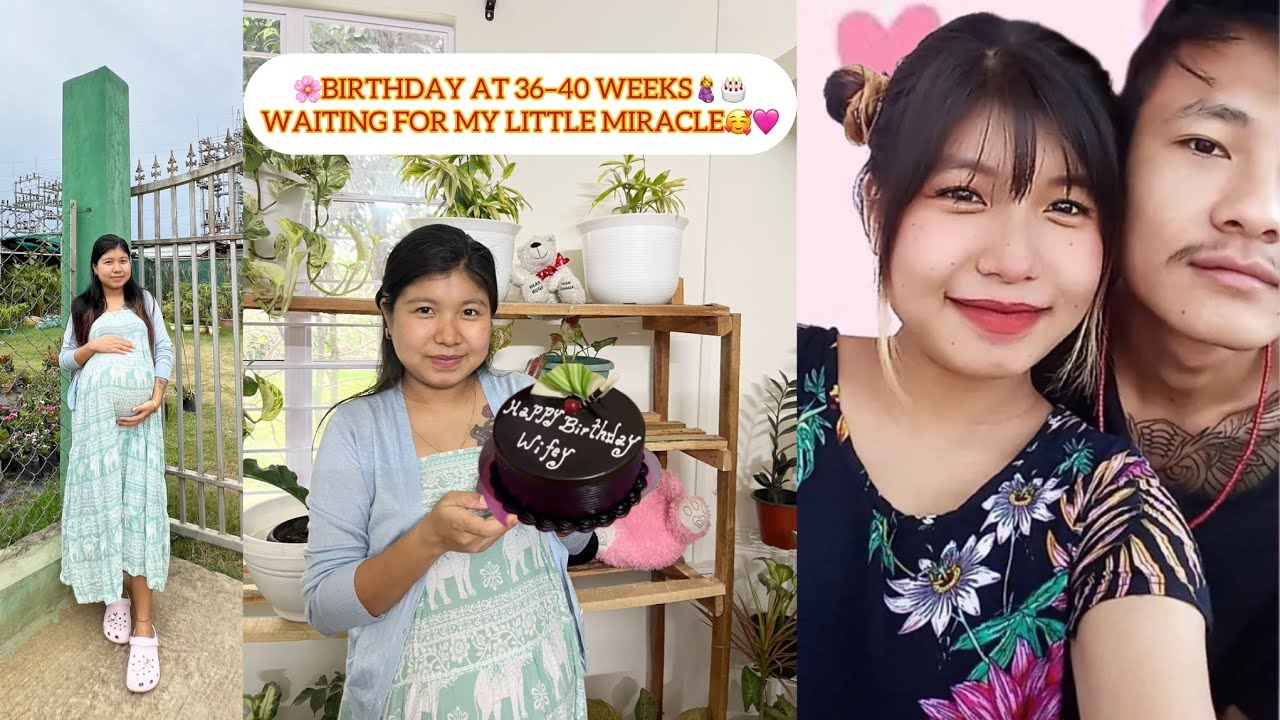 🌸Отмечаю свой день рождения, а мой малыш всё ещё у меня в животике🤰🥰, 36-40 недель любви ❤️🎂