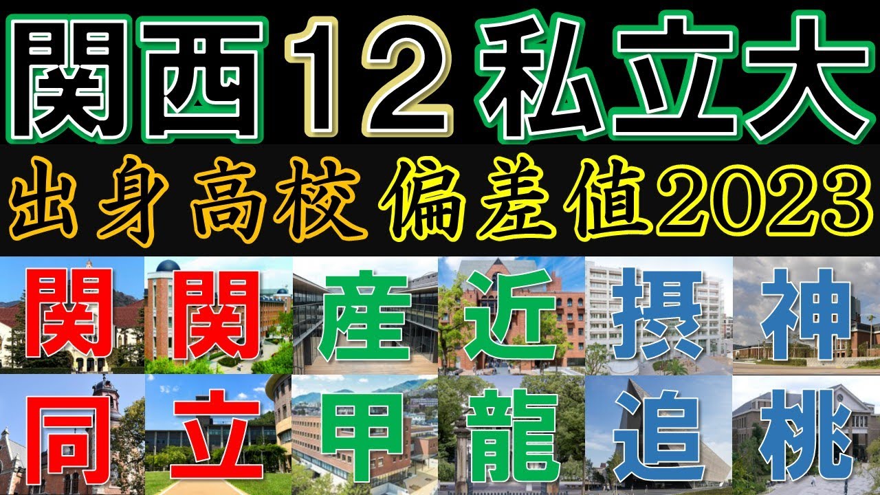 【関西/有名私立12大学】合格者数 上位高校ランキング【2023年版】