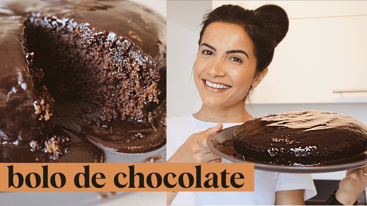 BOLO DE CHOCOLATE COM COBERTURA DE CHOCOLATE SEM LEITE CONDENSADO | Vanessa Lino