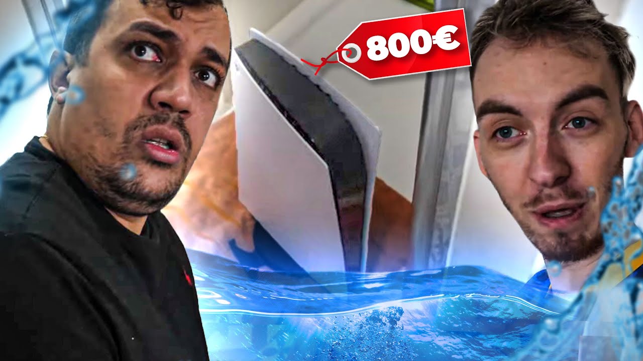 JE MET LA PS5 DE JAOUED DANS LA DOUCHE