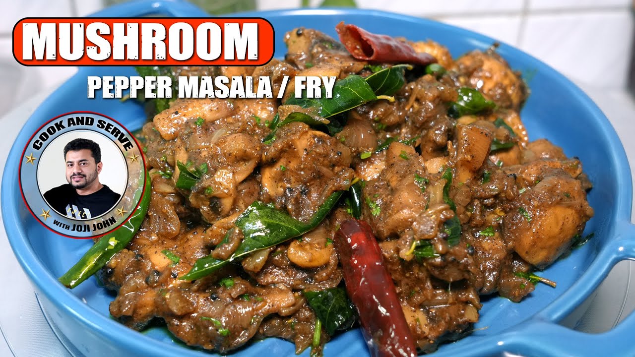 Mushroom Pepper Fry Recipe | കൂൺ റോസ്റ്റ് | Mushroom Pepper Masala Malayalam | Mushroom Roast Recipe