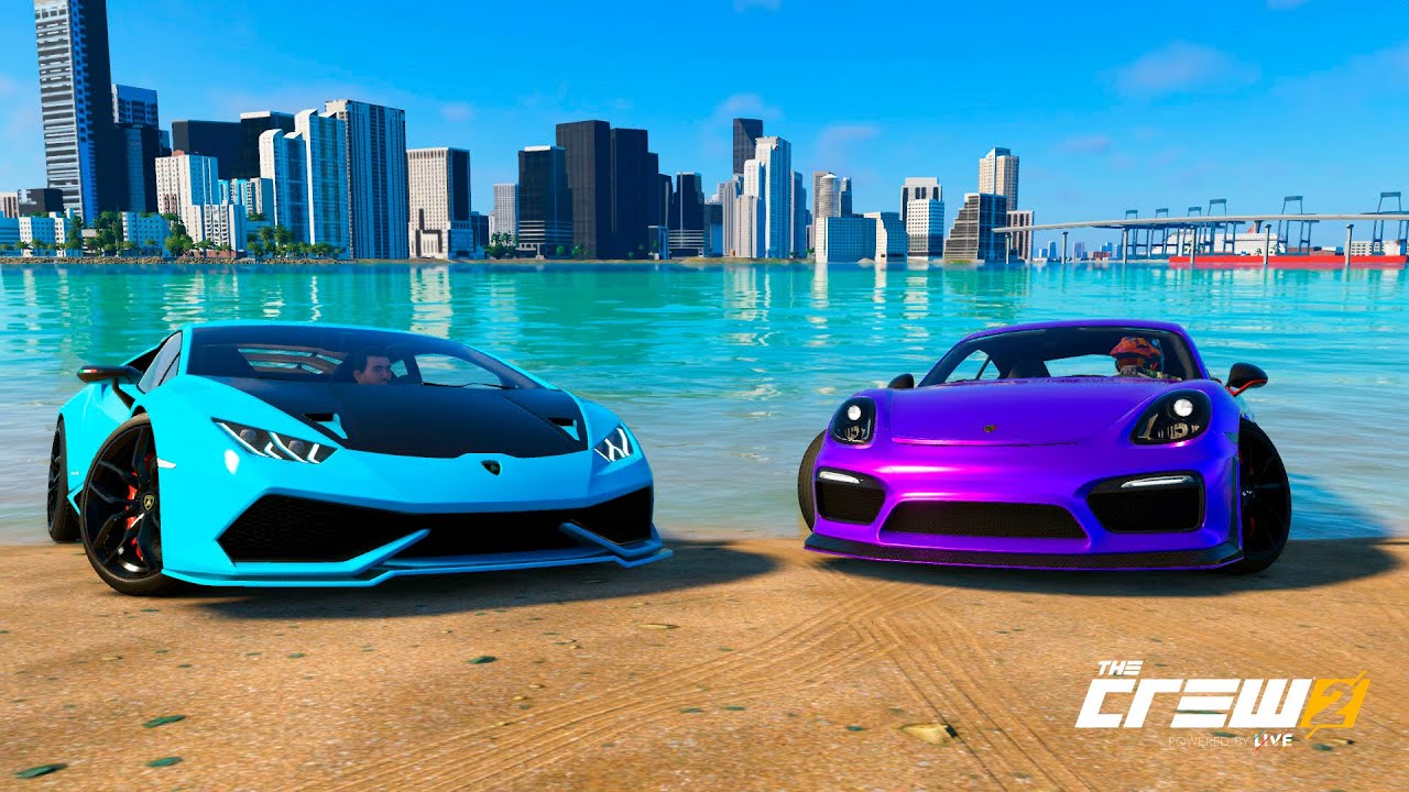 Lamborghini Huracan VS Porsche GT4 - The Crew 2 - Logitech G29