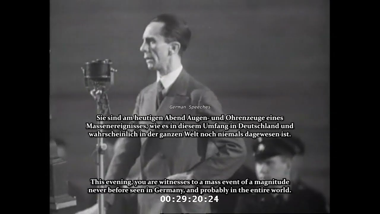 Joseph Goebbels – Response to attacks by the Berlin press at the Berlin Sportpalast, 02/10/1933