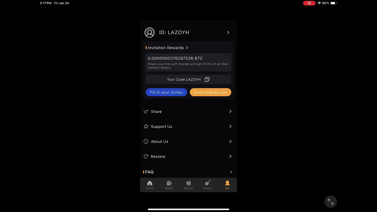 Bitwave Crypto App Referral (Cloud mining)