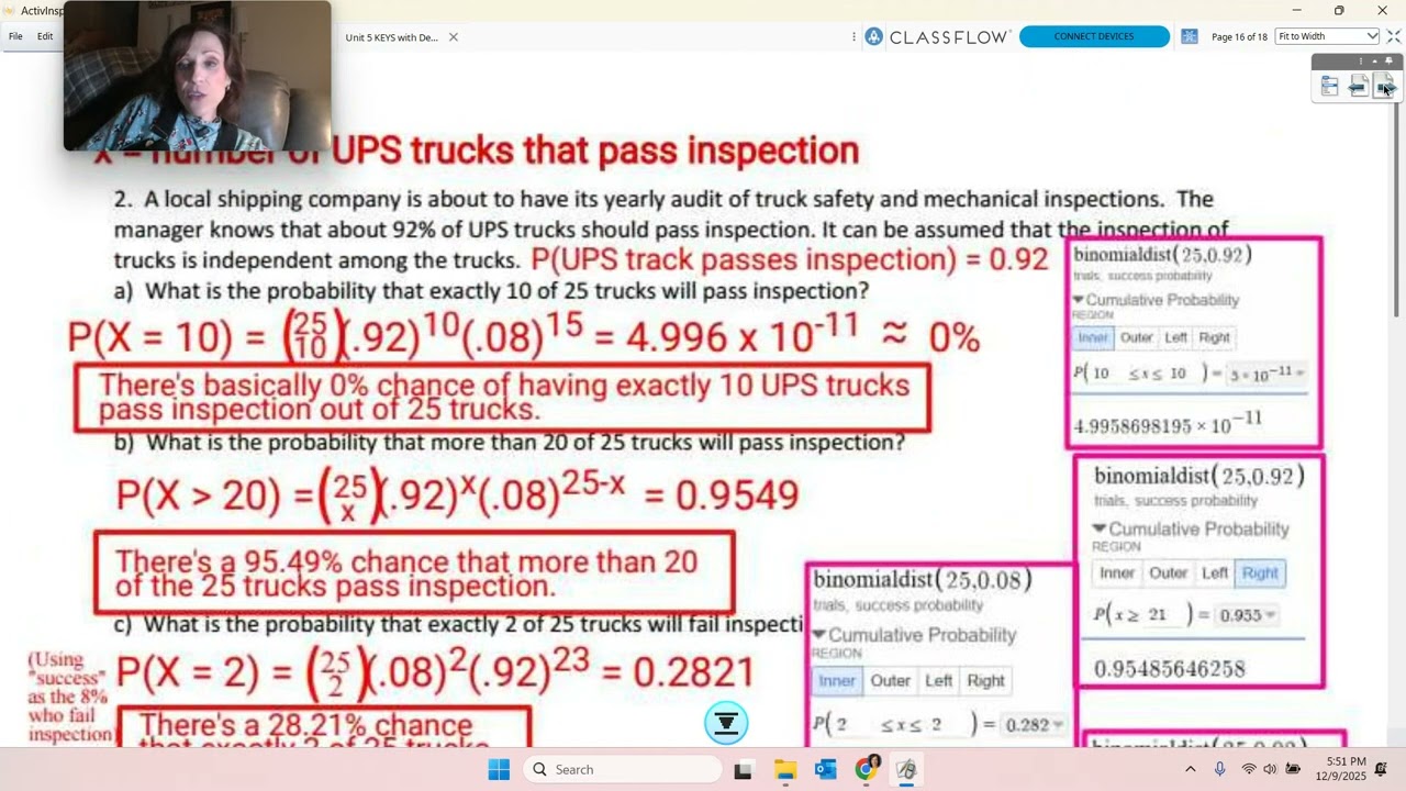 Going over Unit 5 Day 11 Homework Assignment