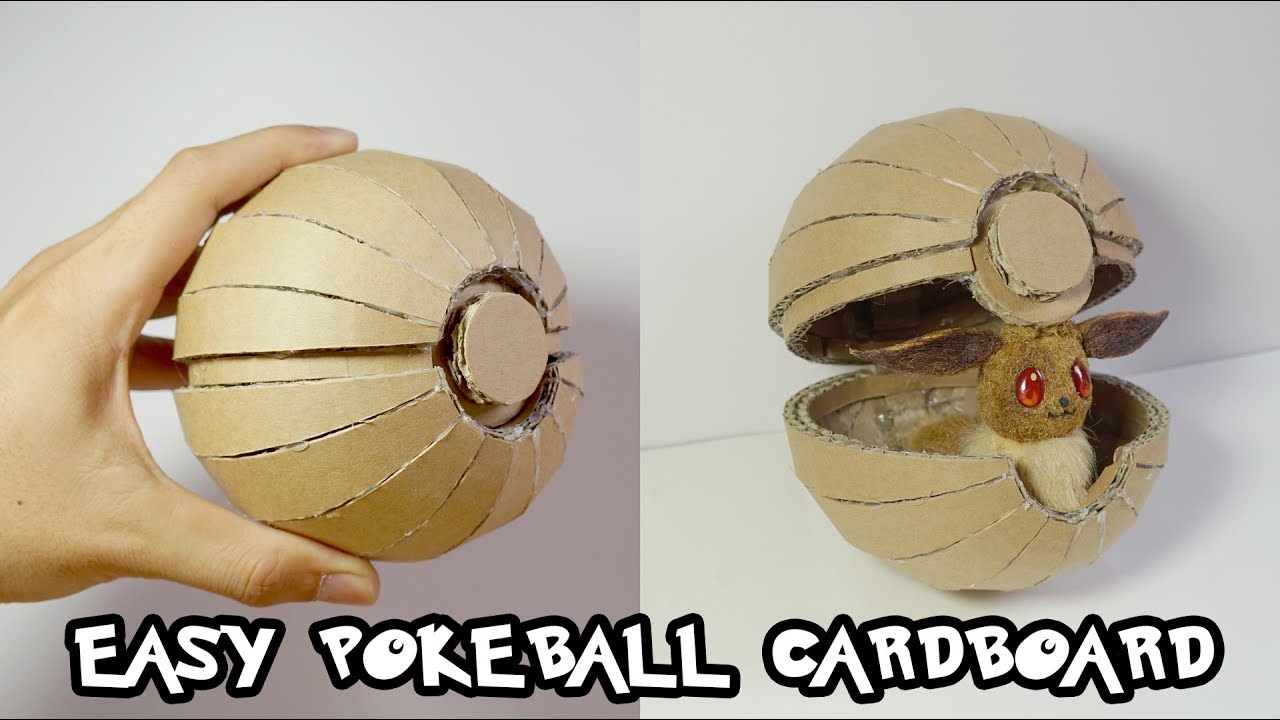 DIY Easy Pokeball From Cardboard (Henry Phạm)