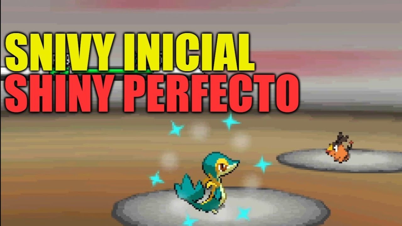 INICIAL SNIVY SHINY PERFECTO PODER OCULTO FUEGO EN POKÉMON NEGRO.