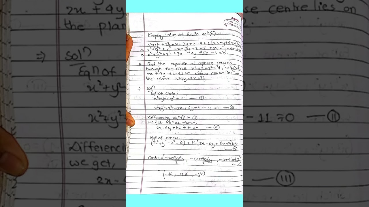 Exercise:- 4.2 | The Sphere | Engineering mathematics ll