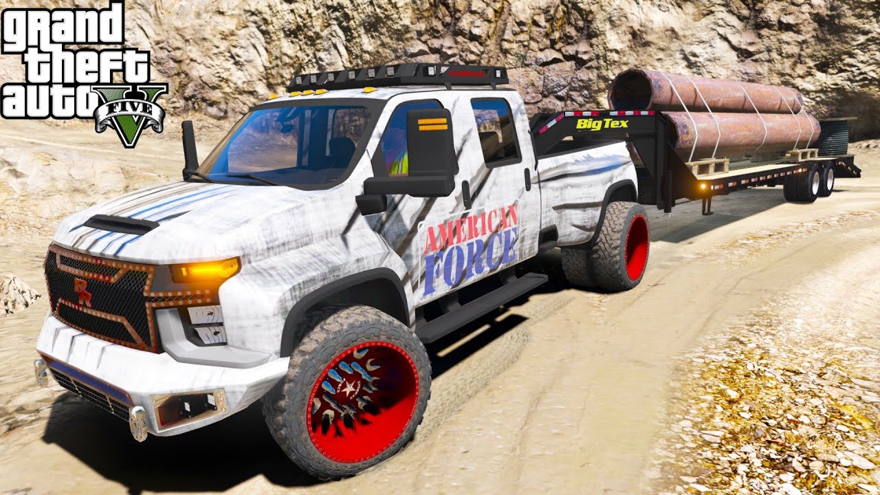 GTA5 Mods New 2020 Chevy Kodiak Tow Truck Hauling Trailers To The Quarry