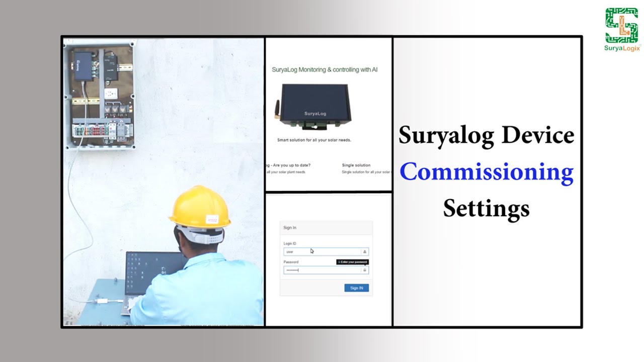 Suryalog Device Commissioning Settings