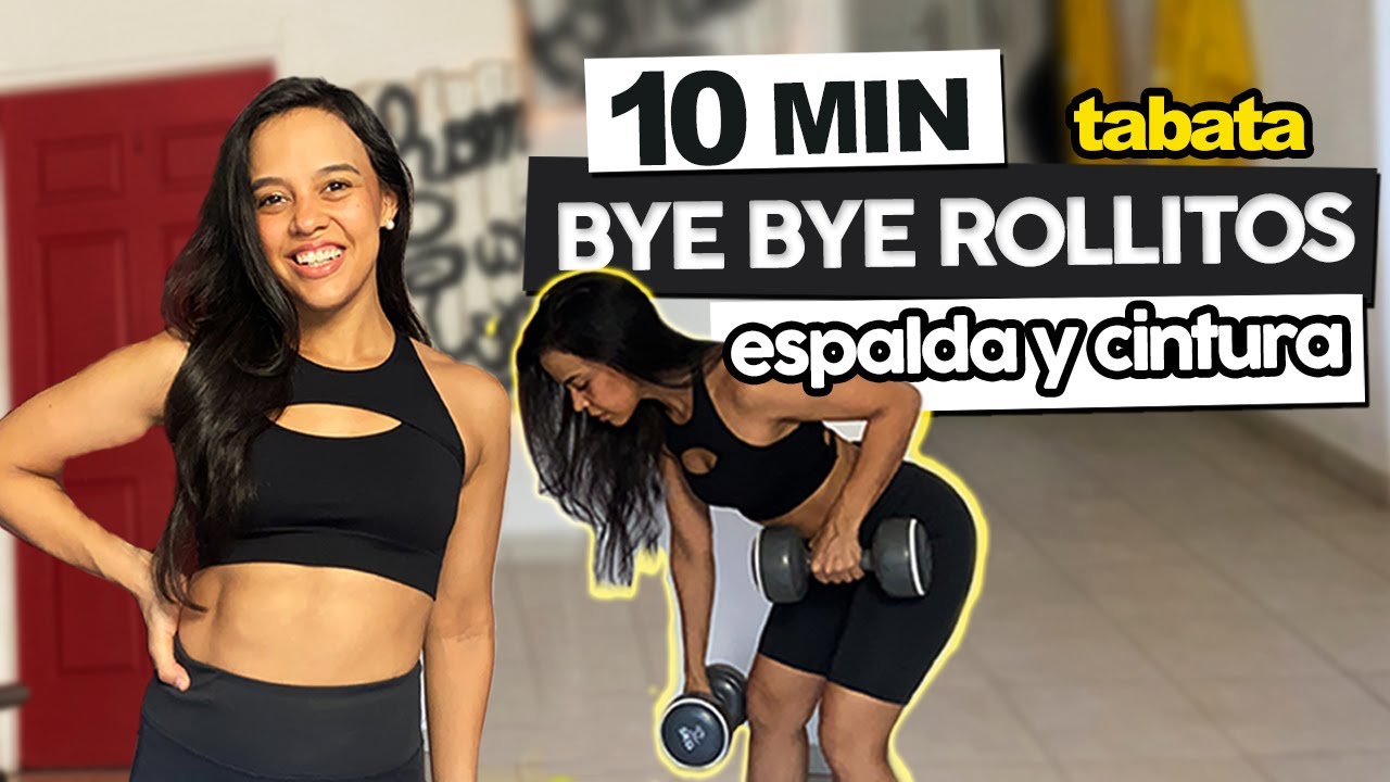 ELIMINA rollitos de ESPALDA Y CINTURA 10 MINUTOS TABATA- Ejercicios para personas ocupadas