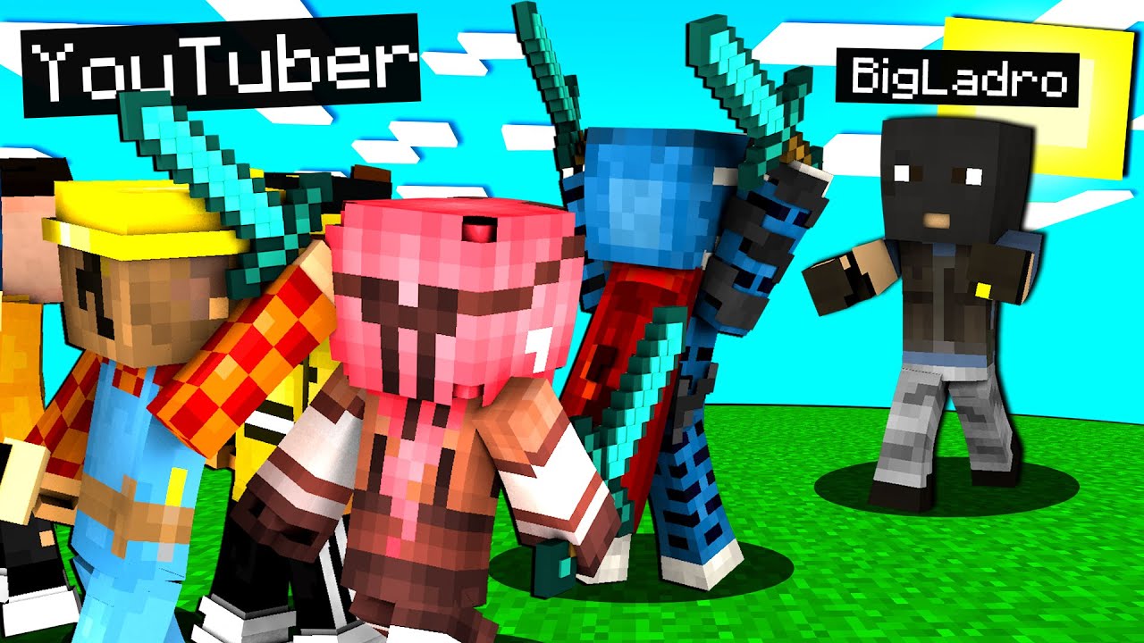 15 YOUTUBER vs IL BIG LADRO NELLA BIG VANILLA - MINECRAFT ITA