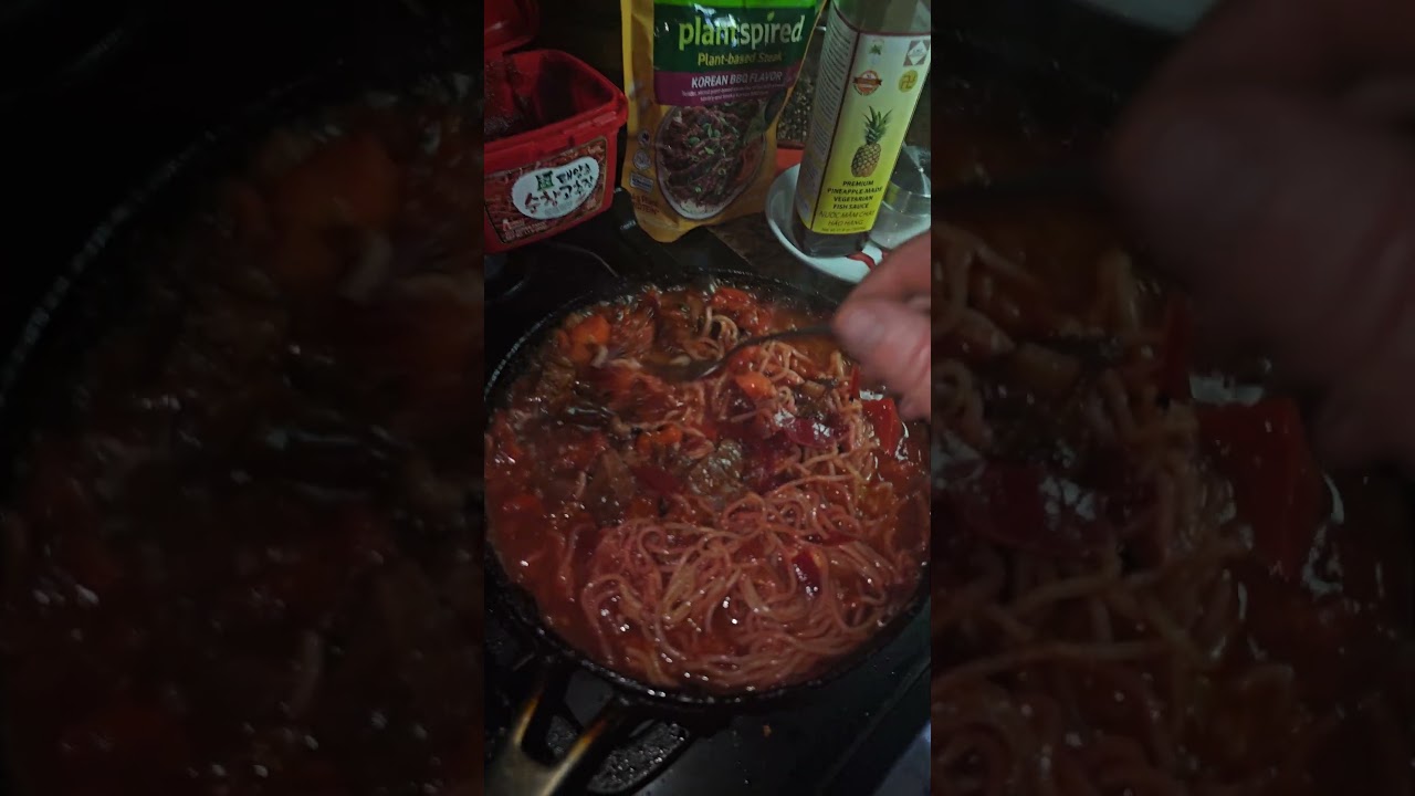 poor man's Korean borscht gochujang ramen vegan fish sauce guajillo galbi beetroot