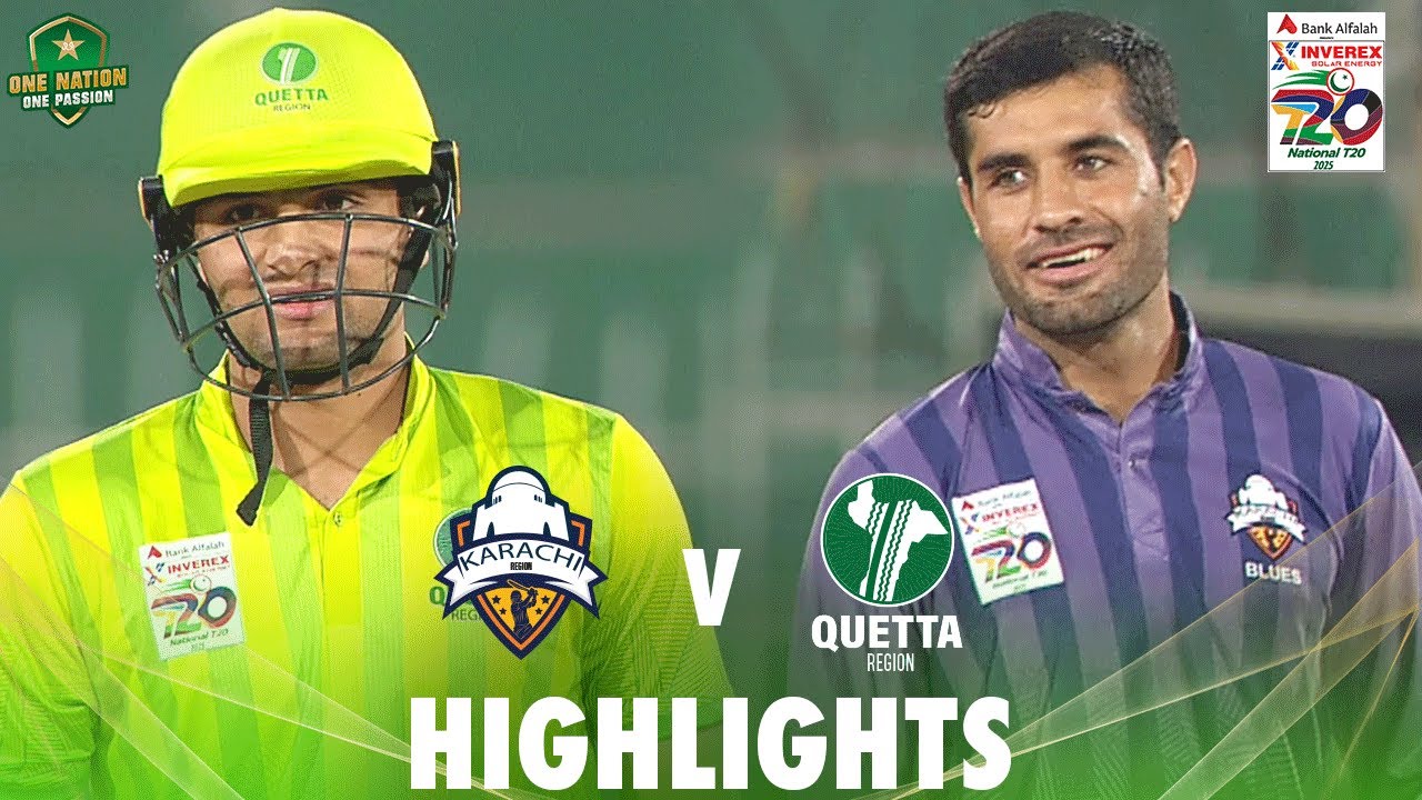 Full Highlights | Karachi Blues vs Quetta | Match 10 | National T20 Cup 2025 | PCB | M2L1