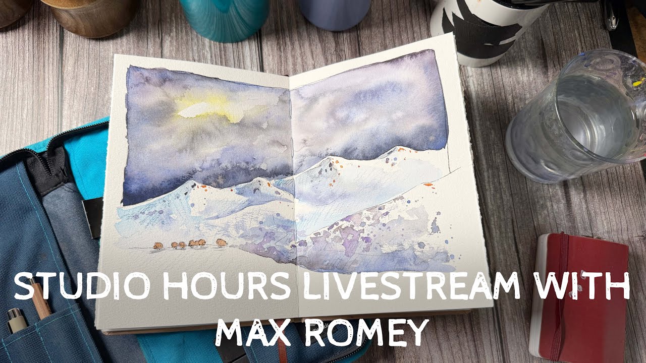 Art studio hours with watercolor artist Max Romey