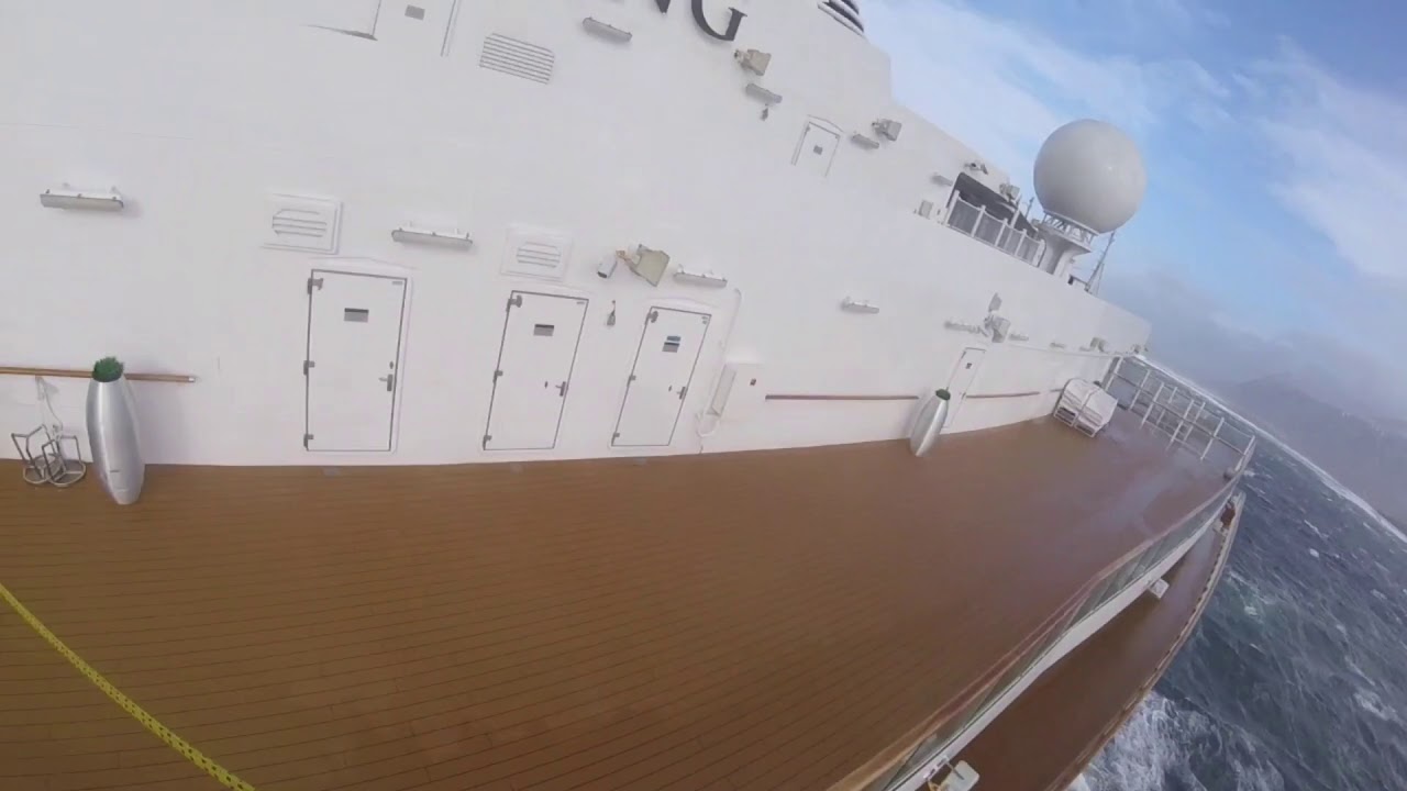 Evakuering VIKING SKY - Hjelmkamera redningsmann CHC Florø