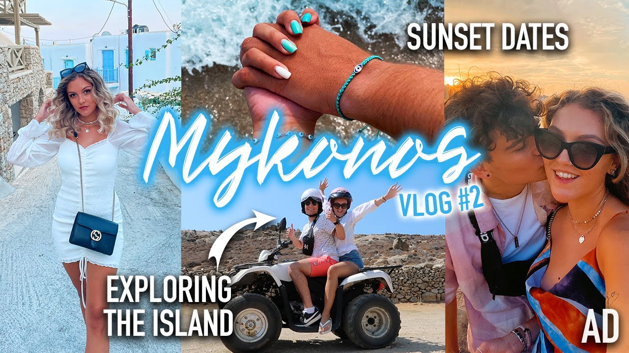 MYKONOS VLOG! HIRING A QUAD, SUNSET DATES & BOAT FAIL...🌅🧡
