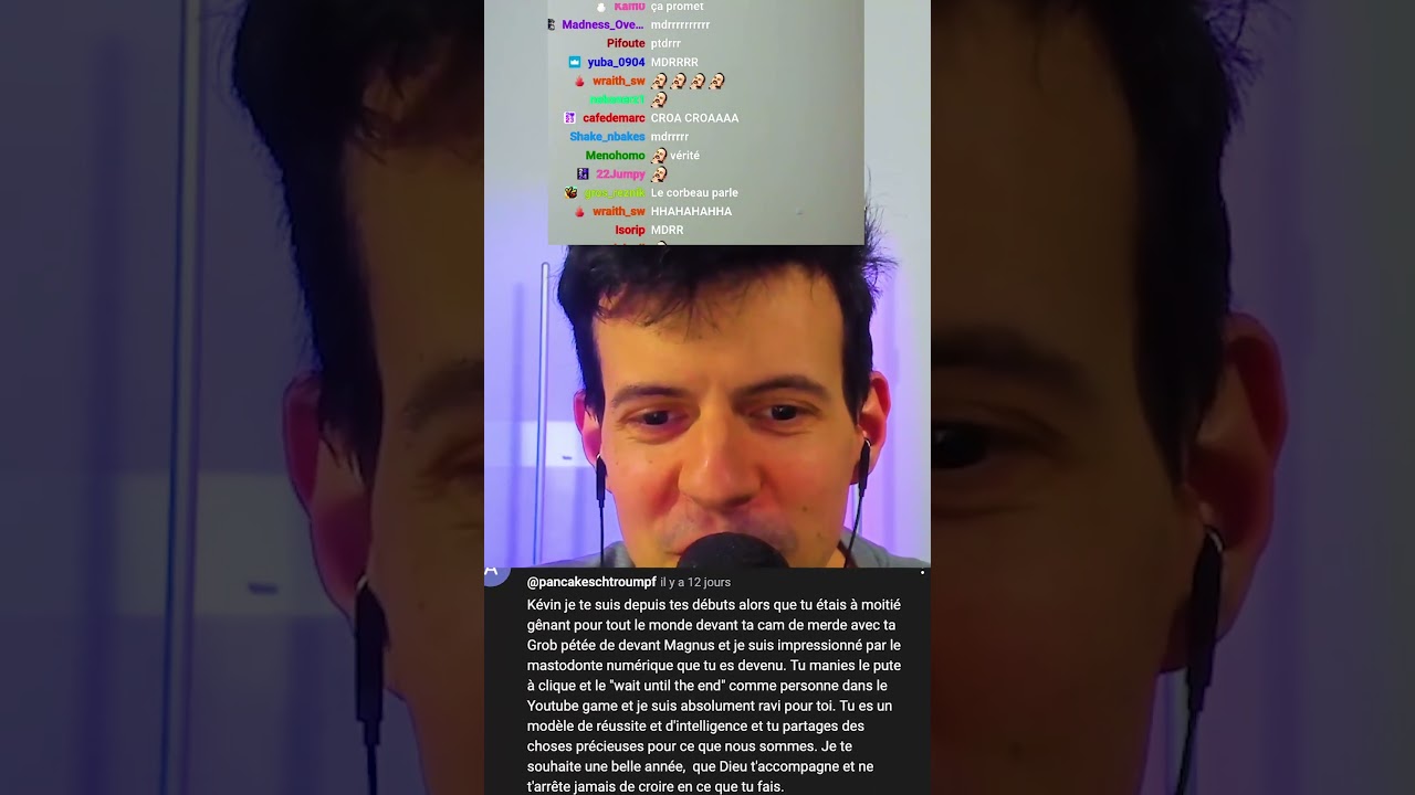 LE PLUS BEAU COMMENTAIRE QUE J'AI REÇU DE MA VIE