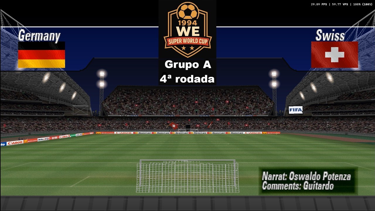 ALEMANHA X SUÍÇA | SUPERCOPA DO MUNDO WE 1994 | GRUPO A | 4ª RODADA