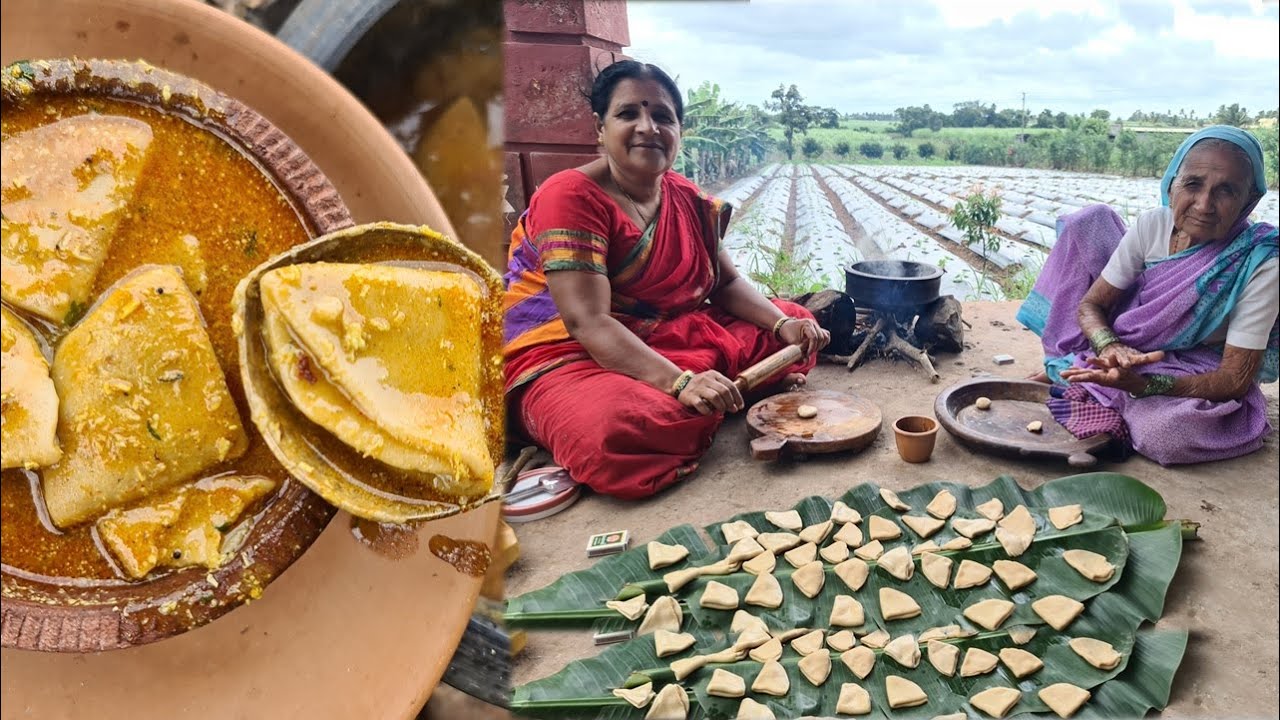 बिना डाळींच्या वेगळ्या पद्धतीने केलेल्या पावसाळ्यात खाण्यासाठी झणझणीत रश्यातील |चकोल्या | Dal Fal